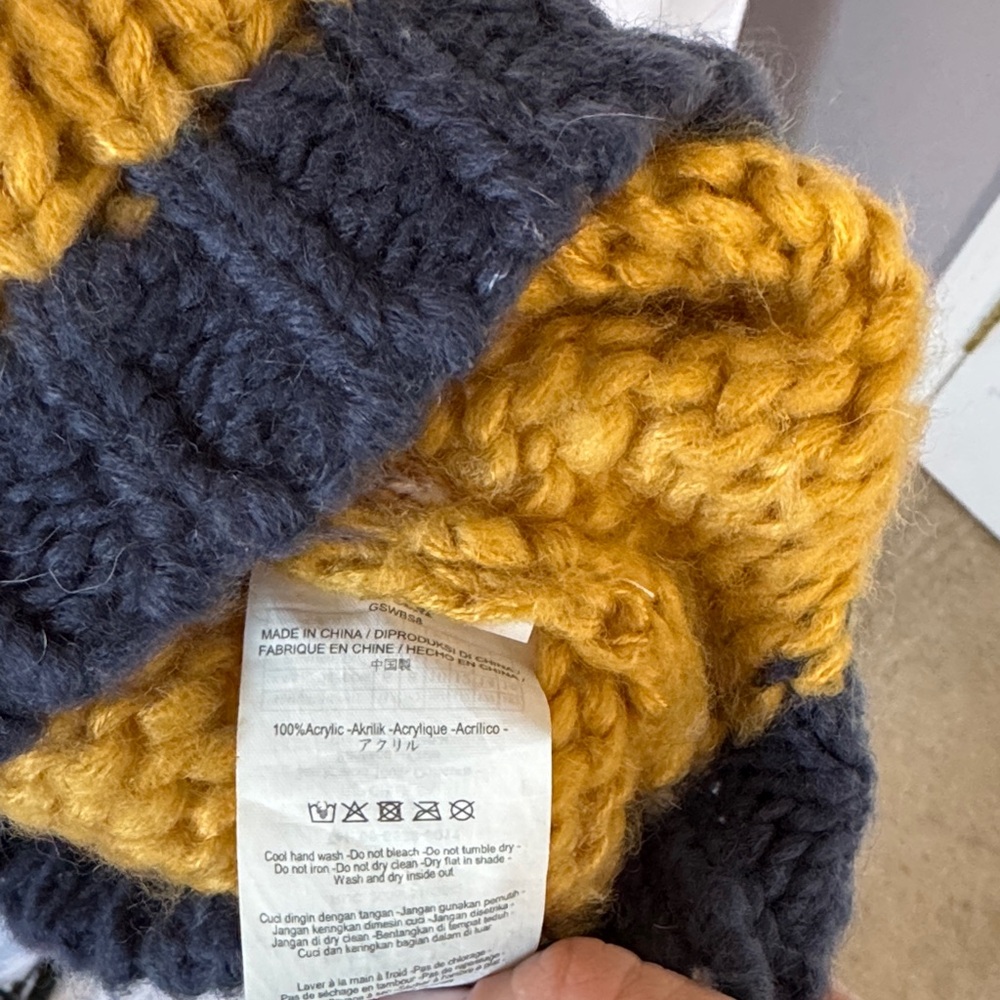 Rip Curl Cream Crewneck Sweater with Pink, Tan, Yellow & Navy Stripes - Picture 3 of 11
